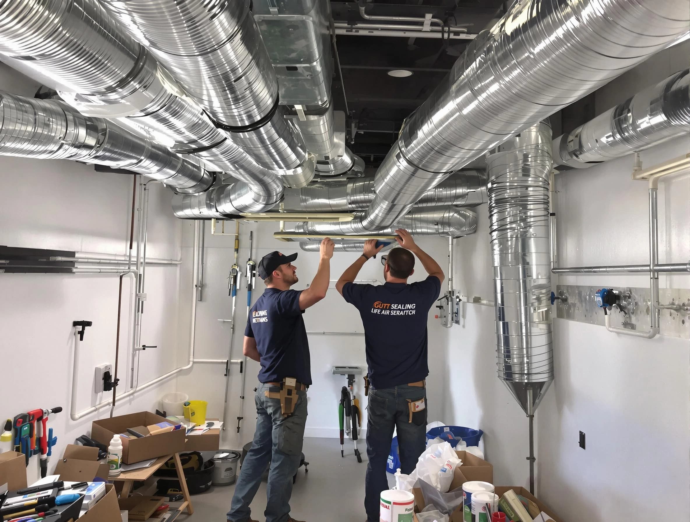 Cherry Creek Air Duct Cleaning technician applying professional duct sealing solutions in Cherry Creek