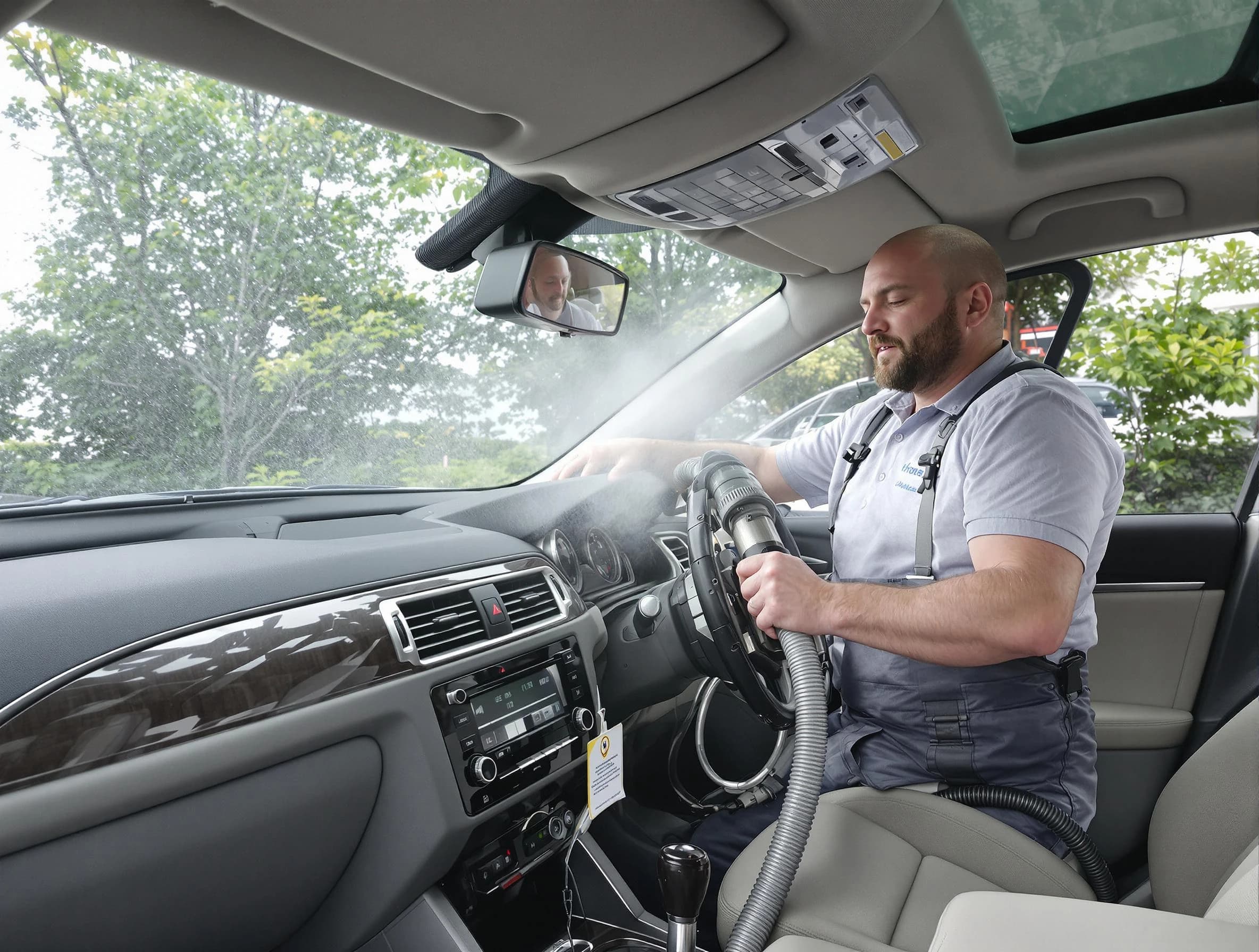 Cherry Creek Air Duct Cleaning specialist performing professional car duct cleaning in Cherry Creek