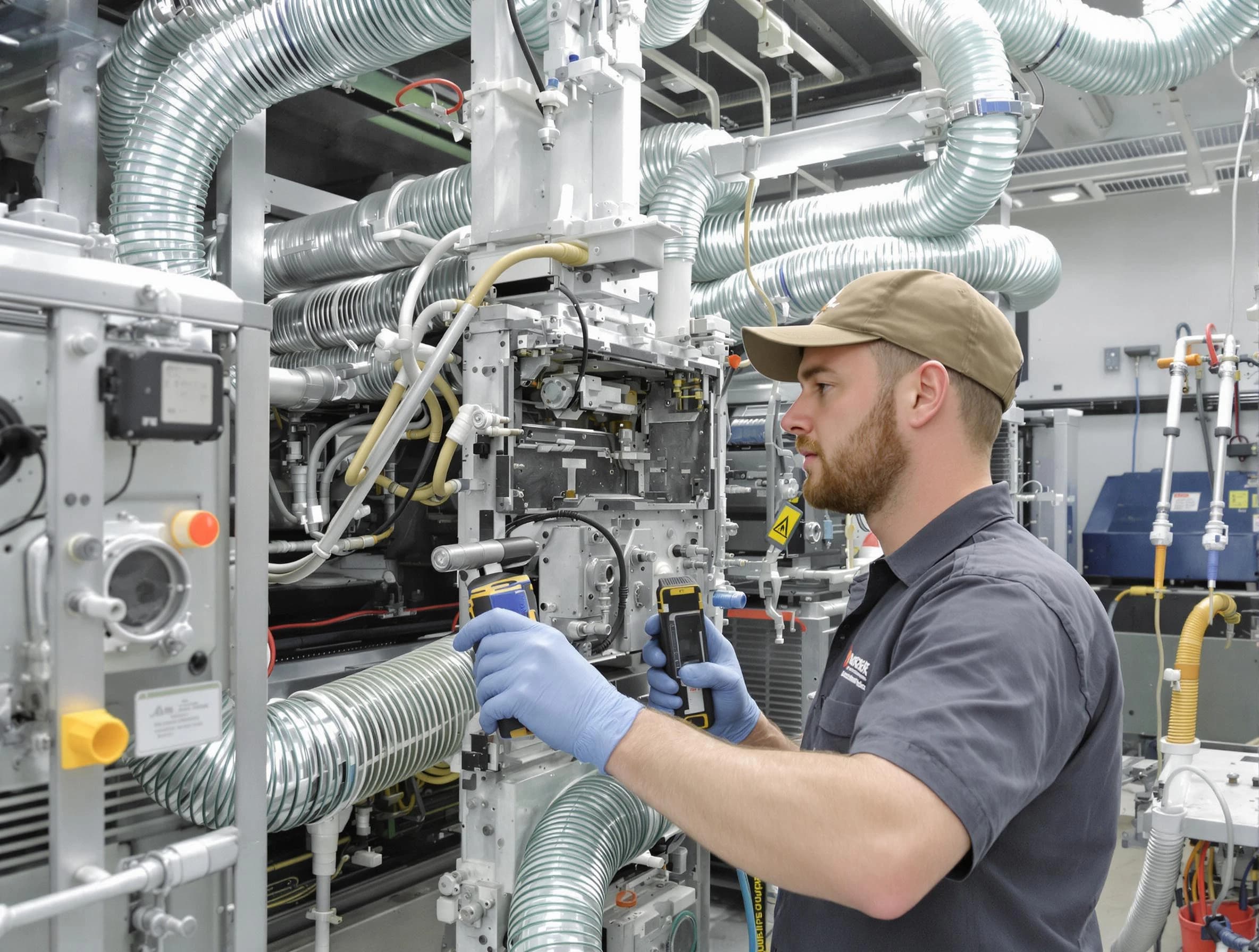 Cherry Creek Air Duct Cleaning technician performing precision commercial coil cleaning at a business facility in Cherry Creek