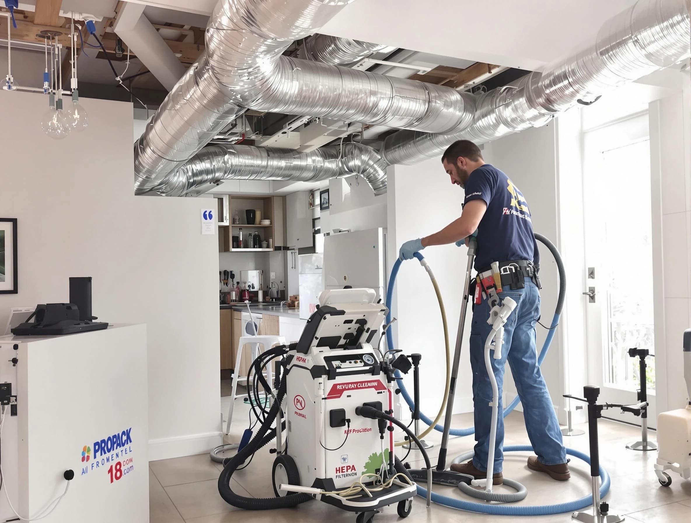 Cherry Creek Air Duct Cleaning technician performing advanced pure duct cleaning with specialized equipment in Cherry Creek