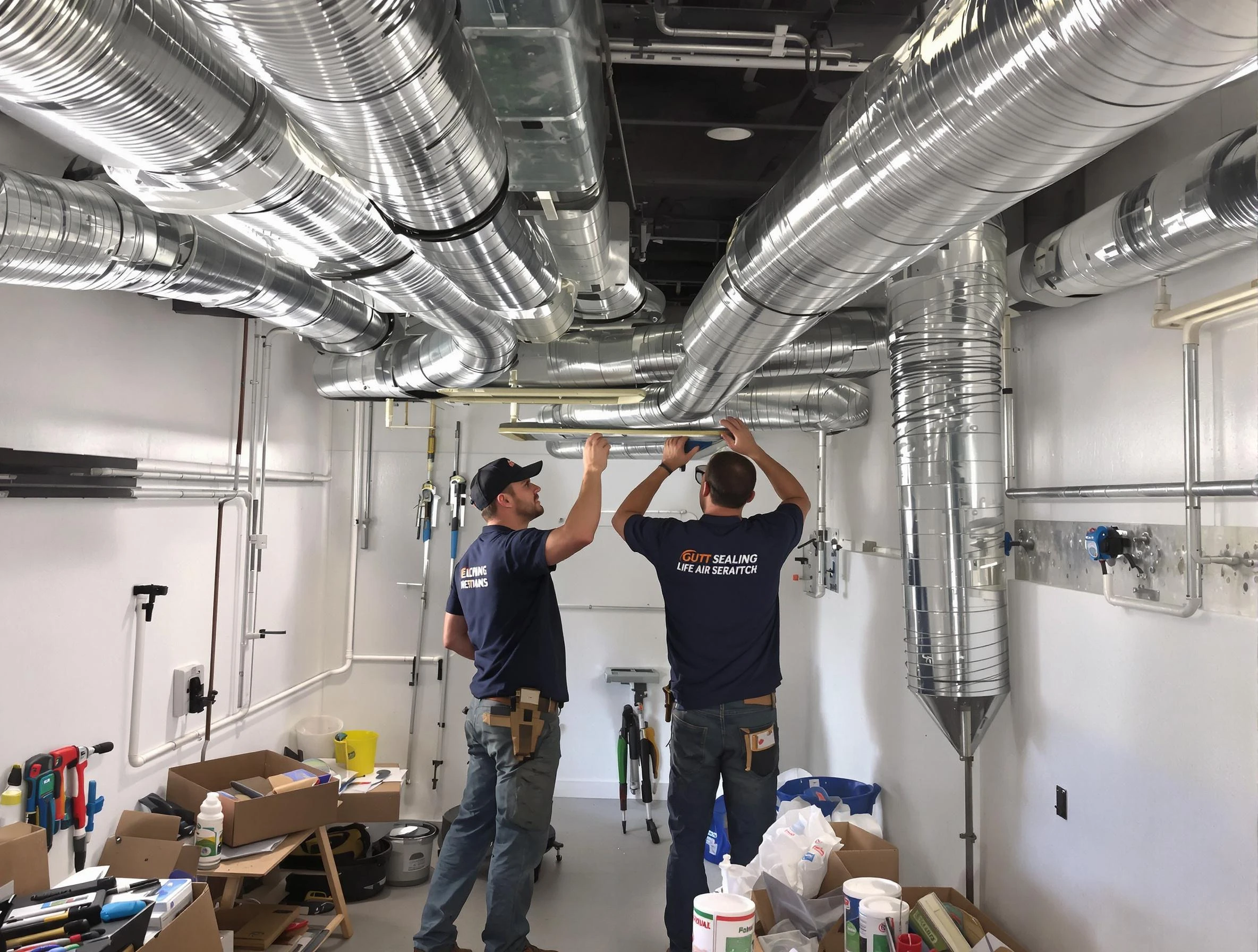 Cherry Creek Air Duct Cleaning technician applying professional duct sealing solutions in Cherry Creek