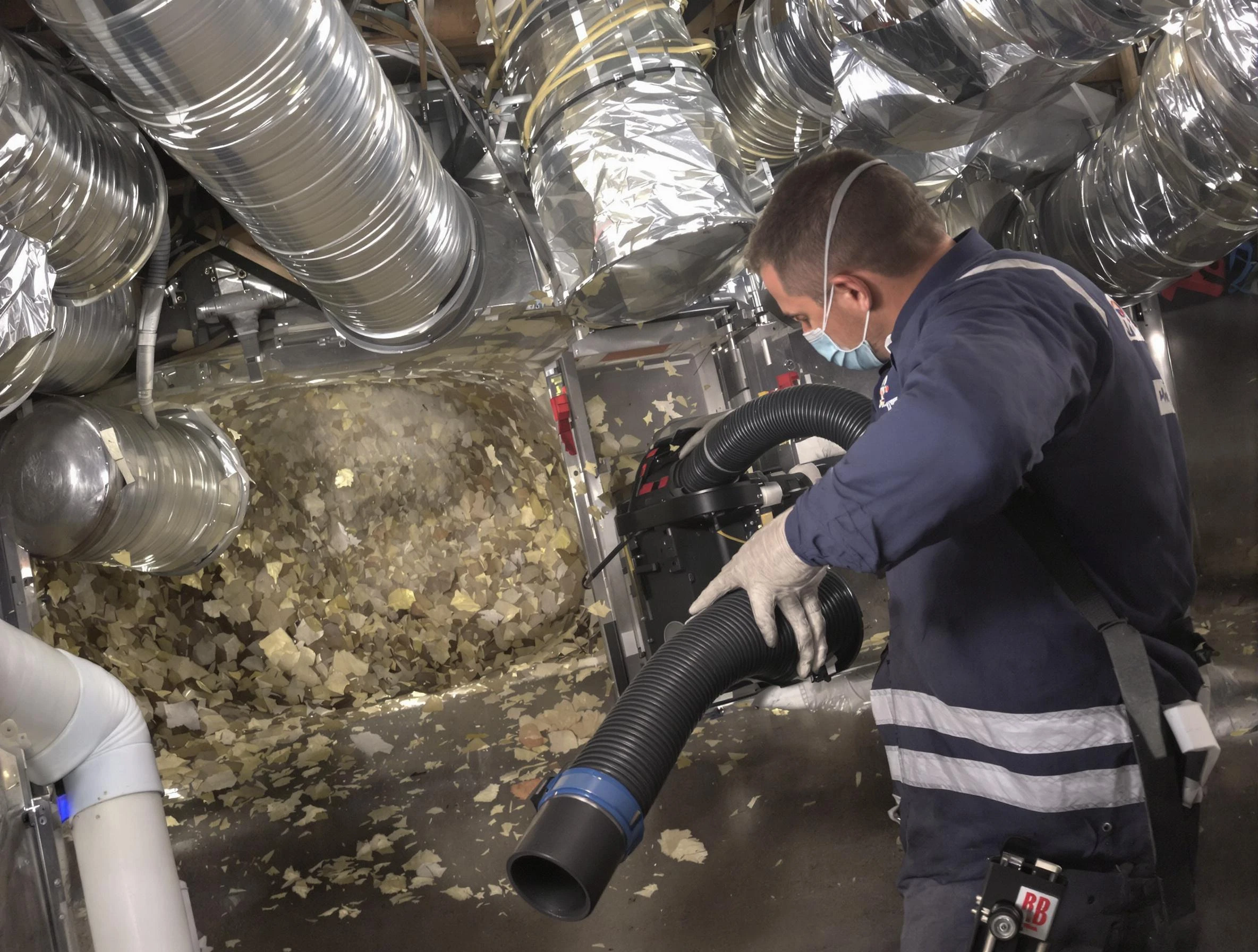 Cherry Creek Air Duct Cleaning specialist operating negative pressure cleaning equipment for thorough duct maintenance in Cherry Creek