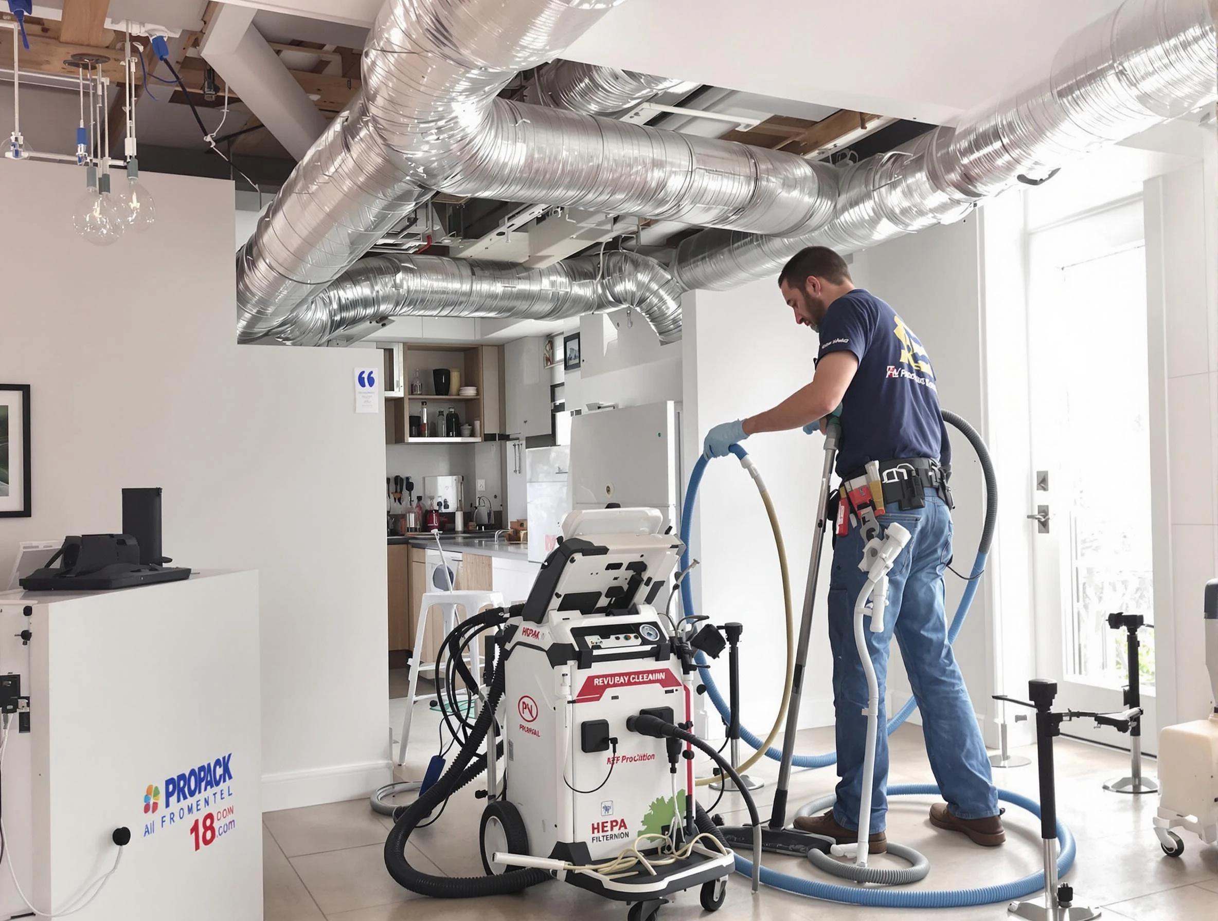 Cherry Creek Air Duct Cleaning technician performing advanced pure duct cleaning with specialized equipment in Cherry Creek